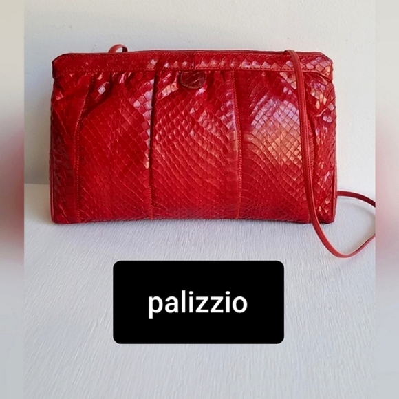Palizzio Handbags - Vintage Palizzio Genuine Leather & Snakeskin Crossbody Hand Bag ⭐️⭐️